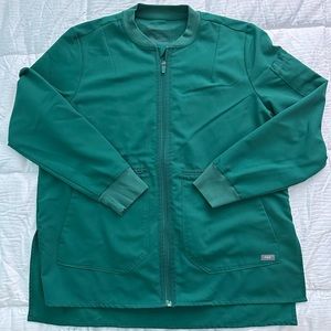 Figs Technical Collection Performance Bellery Jacket. Hunter Green L.